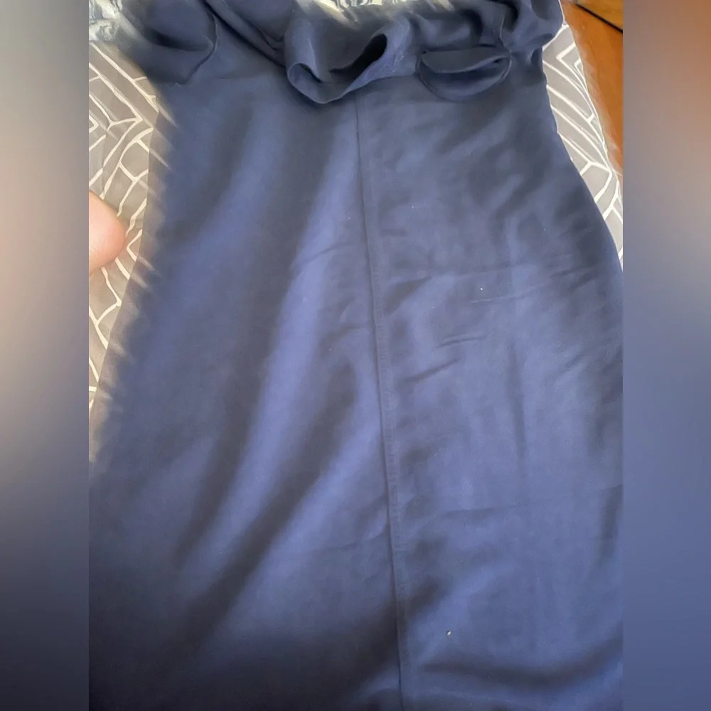Christopher & Banks Blue Linen Dress Size 12 - Picture 4 of 9